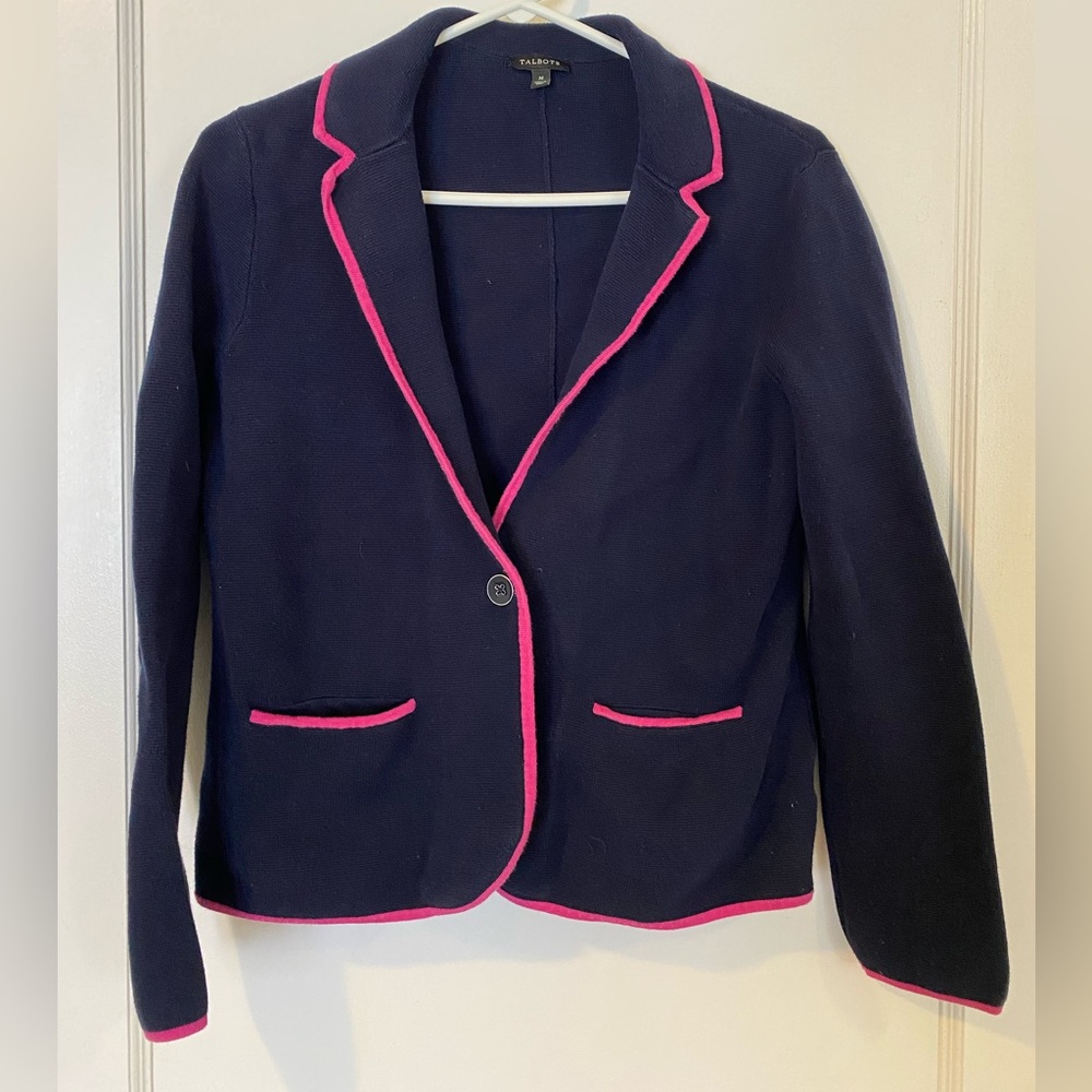 Navy and pink suit jacket - Talbots
